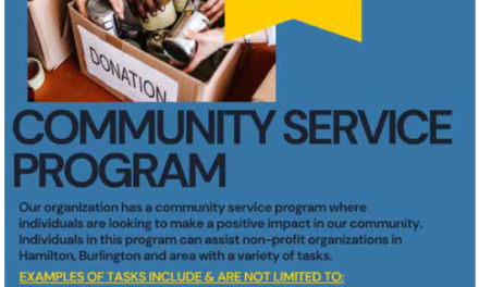 John Howard Society of Hamilton, Burlington and Area Community Service Program!