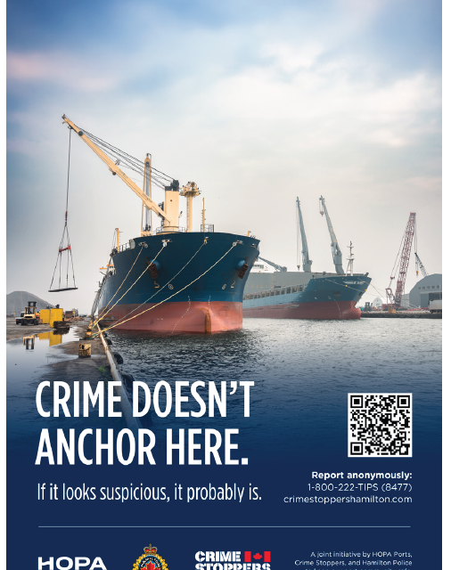 HOPA Update – Crime Doesn’t Anchor Here: Strengthening Awareness as Hamilton’s Waterfront Welcomes a New Shipping Season